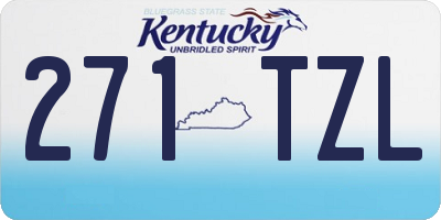 KY license plate 271TZL