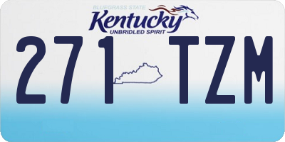 KY license plate 271TZM