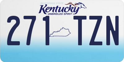 KY license plate 271TZN