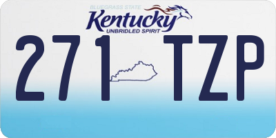 KY license plate 271TZP
