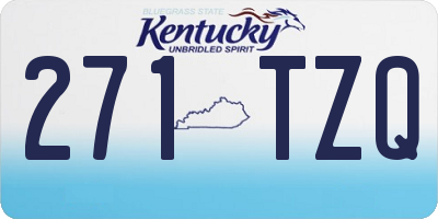 KY license plate 271TZQ