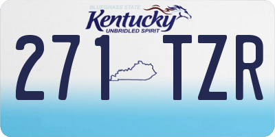 KY license plate 271TZR