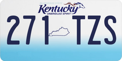 KY license plate 271TZS