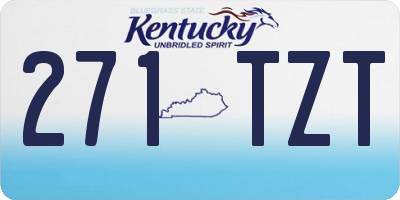 KY license plate 271TZT
