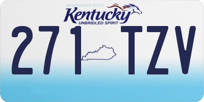 KY license plate 271TZV