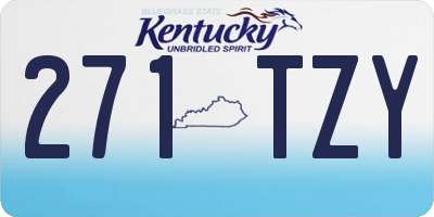 KY license plate 271TZY