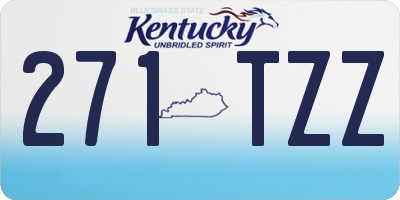 KY license plate 271TZZ