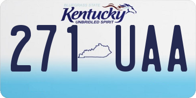 KY license plate 271UAA