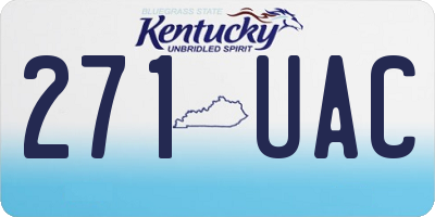 KY license plate 271UAC