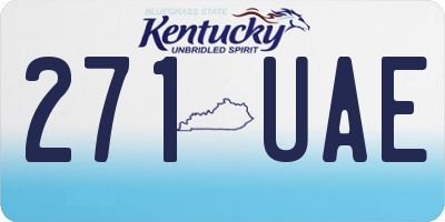 KY license plate 271UAE