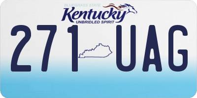 KY license plate 271UAG