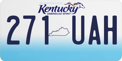 KY license plate 271UAH