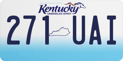 KY license plate 271UAI