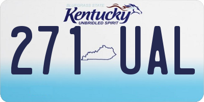 KY license plate 271UAL