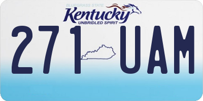KY license plate 271UAM