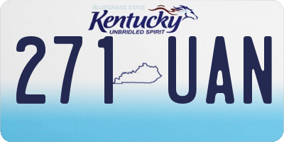KY license plate 271UAN