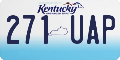KY license plate 271UAP