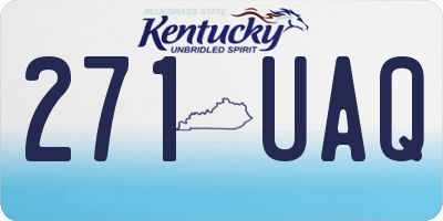 KY license plate 271UAQ