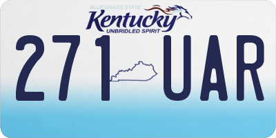 KY license plate 271UAR
