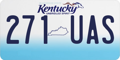 KY license plate 271UAS