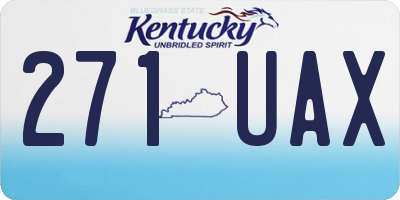 KY license plate 271UAX