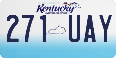 KY license plate 271UAY