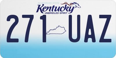 KY license plate 271UAZ