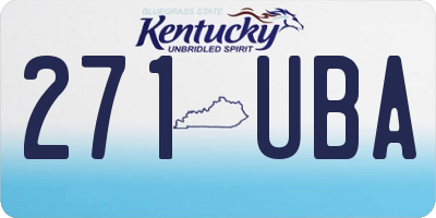 KY license plate 271UBA