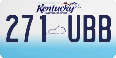 KY license plate 271UBB