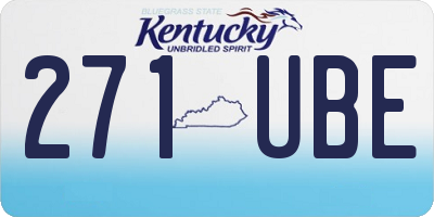 KY license plate 271UBE