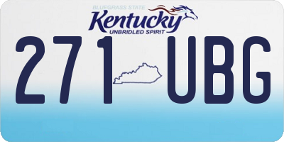 KY license plate 271UBG