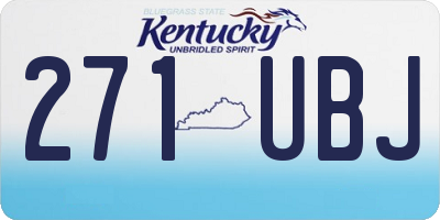 KY license plate 271UBJ