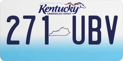 KY license plate 271UBV