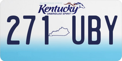 KY license plate 271UBY
