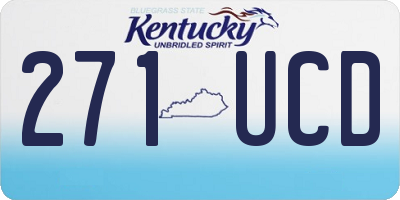 KY license plate 271UCD