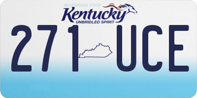 KY license plate 271UCE
