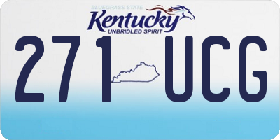 KY license plate 271UCG