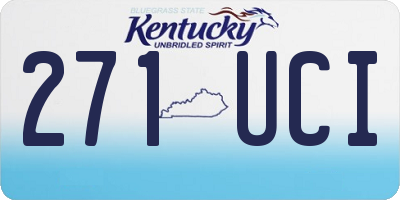 KY license plate 271UCI