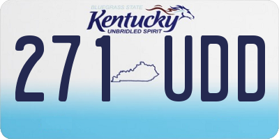 KY license plate 271UDD