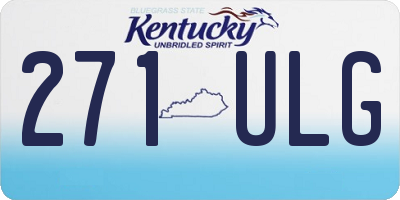 KY license plate 271ULG