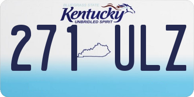 KY license plate 271ULZ