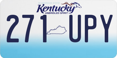KY license plate 271UPY