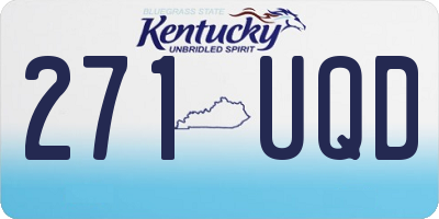 KY license plate 271UQD