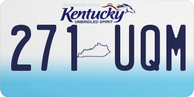 KY license plate 271UQM