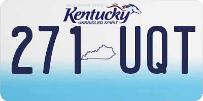 KY license plate 271UQT