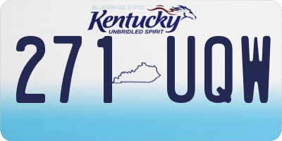 KY license plate 271UQW