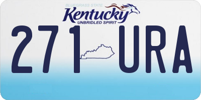 KY license plate 271URA