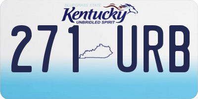 KY license plate 271URB