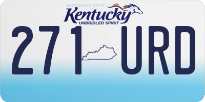 KY license plate 271URD