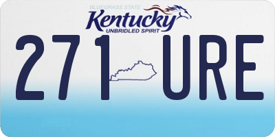 KY license plate 271URE
